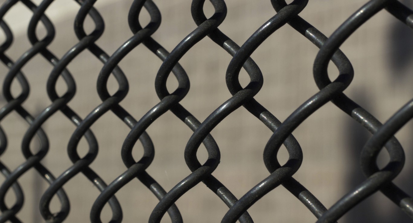 Commercial grade black chain-link fencing solution